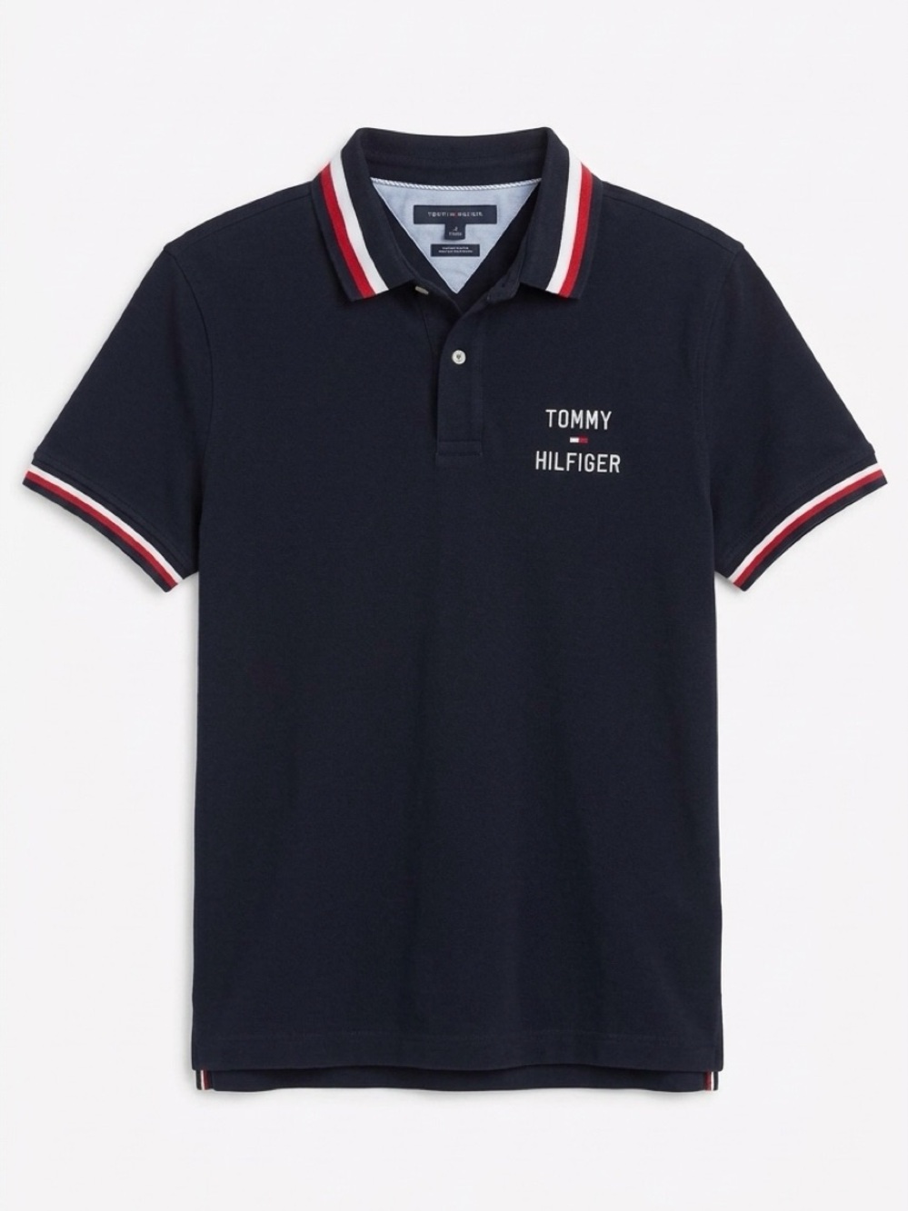 Tommy Hilfiger Navy Polo with Red and White Trim